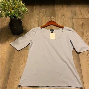 Baby blue crew neck top